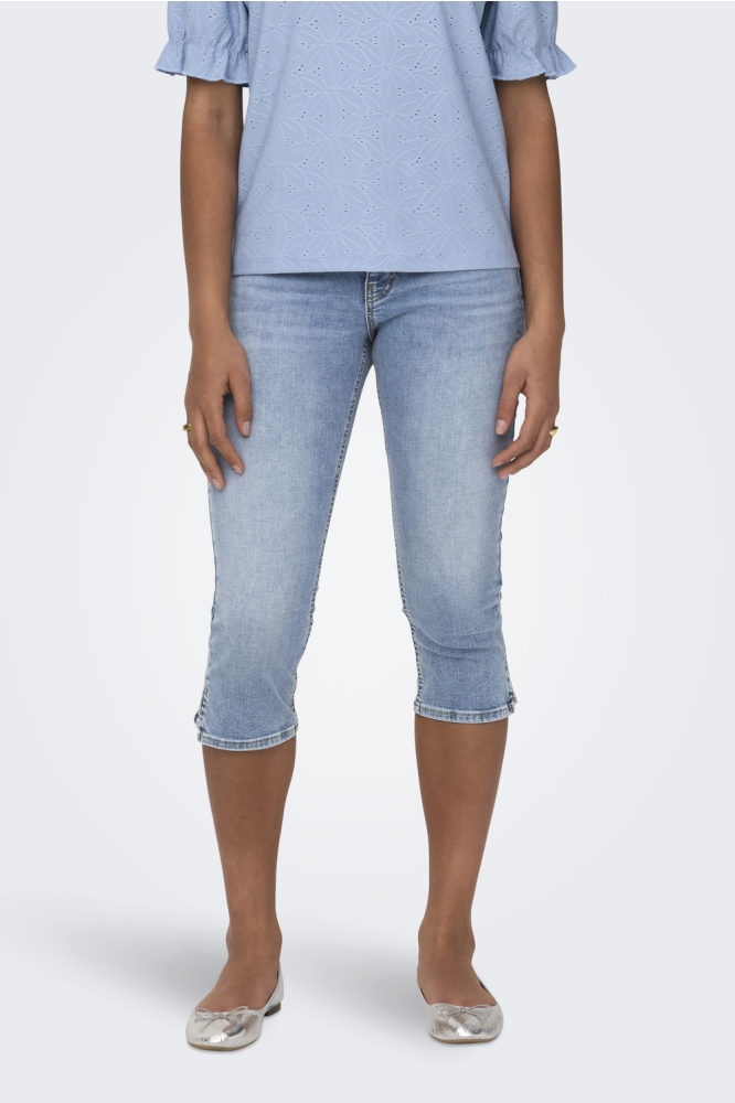 ONLBLUSH MW SLIT CAPRI DNM PIM NOOS 15344812 LIGHT BLUE DENIM